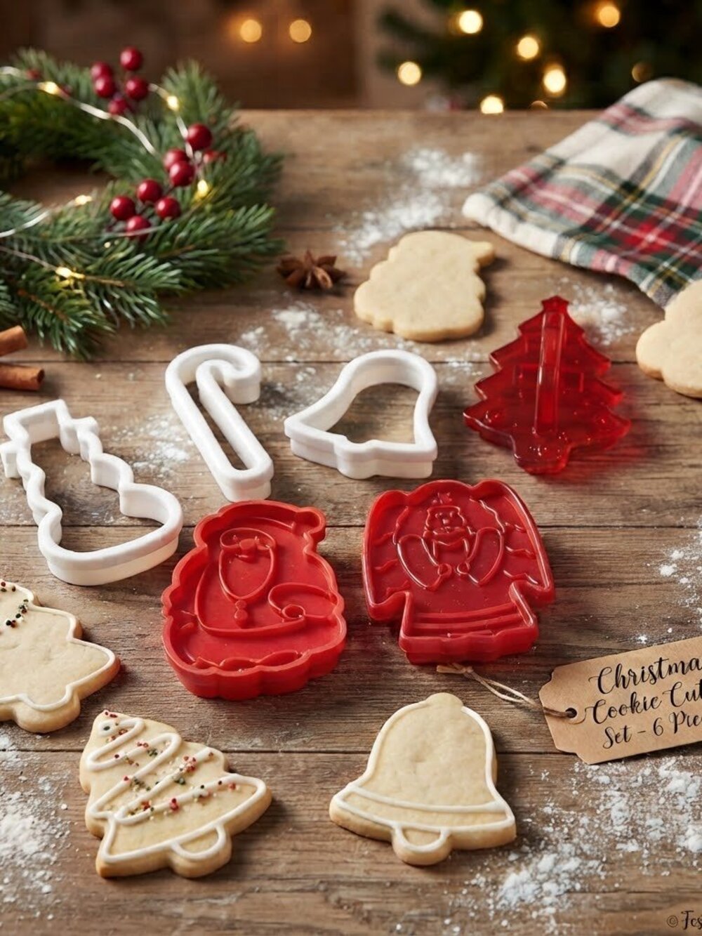 Christmas cookie cutters set of 6